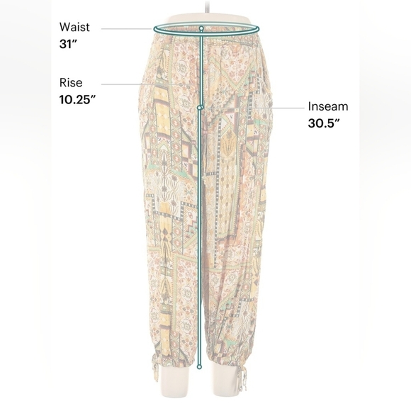 Rachel Zoe Bohemian Print Harem Pants - L - NWT - Picture 5 of 7